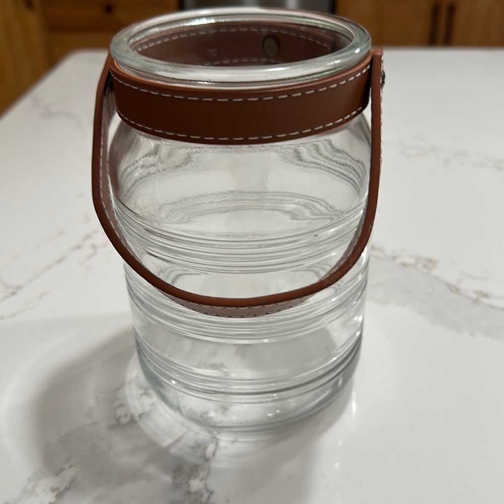 EUC❗️Target Bullseye Playground Jar with Faux Leather Handle🫙